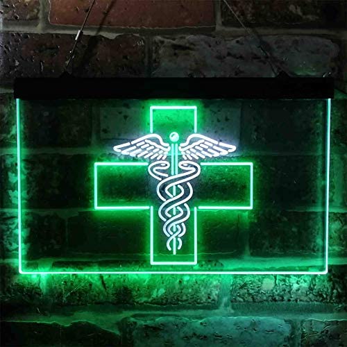 Medical Cross Dispensary Dual LED Neon Light Sign